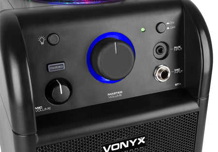 Vonyx SBS50B BT - Bafle Karaoke negro con bola LED - Tempo Shop