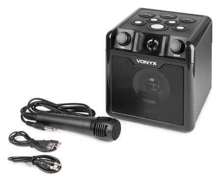 Vonyx SBS50B - DRUM - Set Karaoke negro con Drum Pads - Tempo Shop