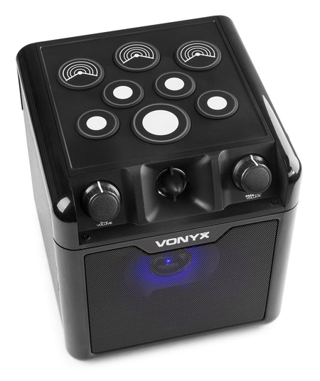 Vonyx SBS50B - DRUM - Set Karaoke negro con Drum Pads - Tempo Shop