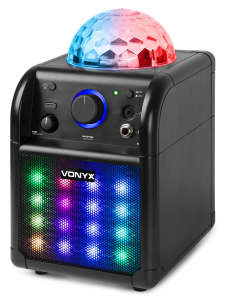 Vonyx SBS50B - PLUS - Conjunto Karaoke Negro con luces LED - Tempo Shop