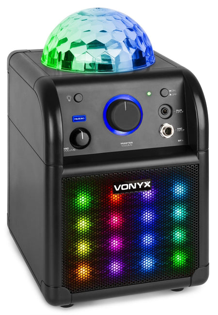 Vonyx SBS50B - PLUS - Conjunto Karaoke Negro con luces LED - Tempo Shop