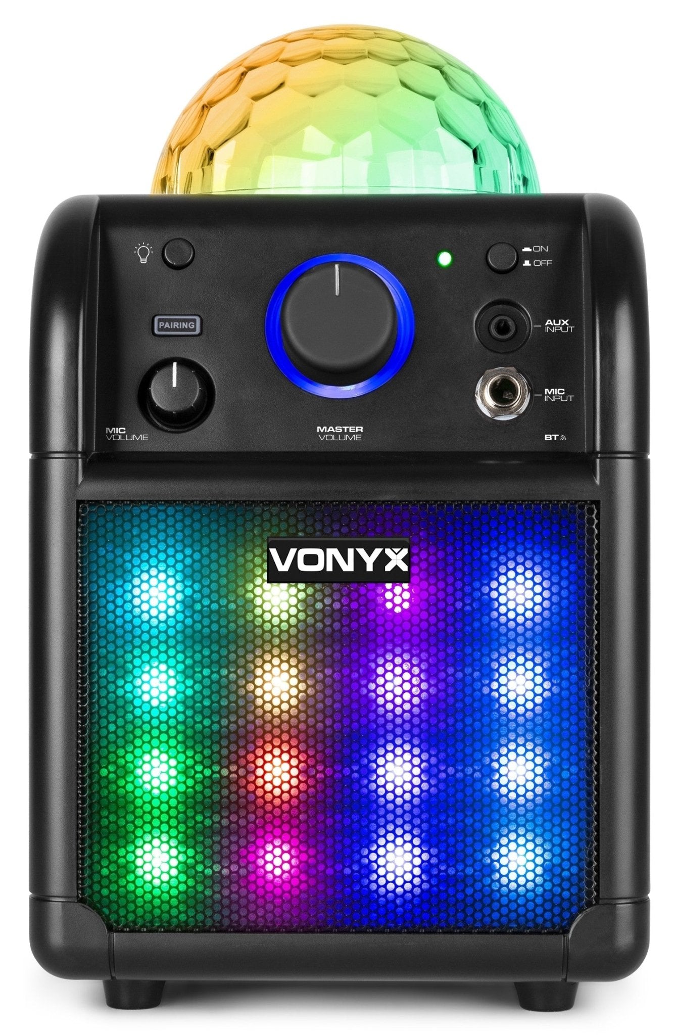 Vonyx SBS50B - PLUS - Conjunto Karaoke Negro con luces LED - Tempo Shop