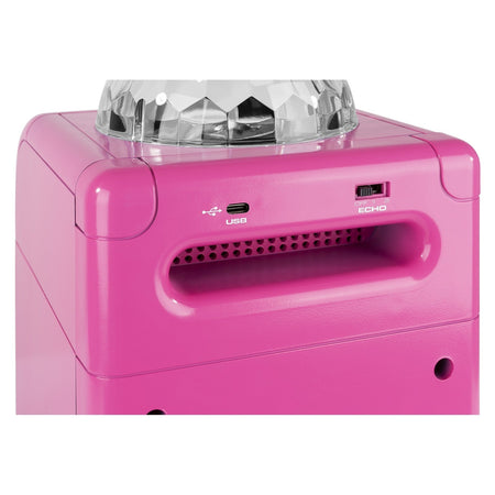 Vonyx SBS50P BT - Bafle Karaoke rosa con bola LED - Tempo Shop