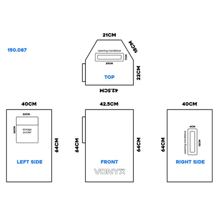 Vonyx SC15 - Cobertor para bafle General 15" - Tempo Shop
