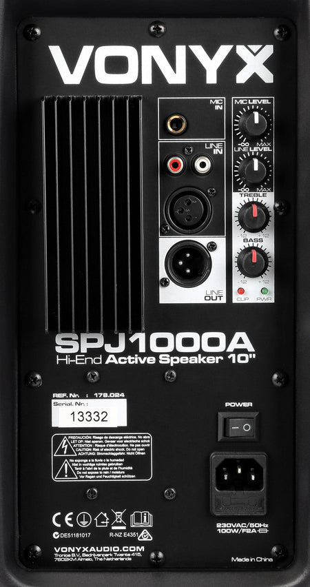 Vonyx SPJ - 1000A - Bafle Activo Hi - End 10" 400W - Tempo Shop