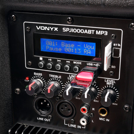 Vonyx SPJ - 1000ABT - MP3 Bafle Activo Hi - End BT 10" 400W - Tempo Shop