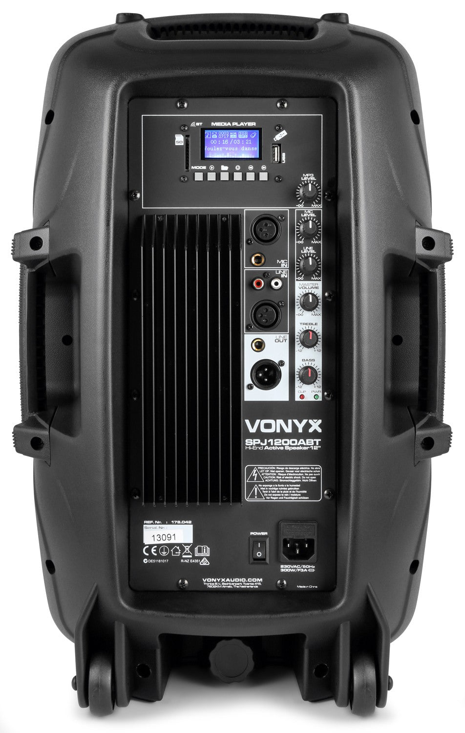 Vonyx SPJ - 1200ABT - MP3 Bafle Activo Hi - End BT 12" 600W - Tempo Shop