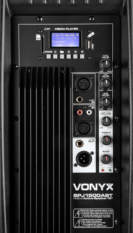 Vonyx SPJ - 1500ABT - MP3 Bafle Activo Hi - End BT 15" 800W - Tempo Shop