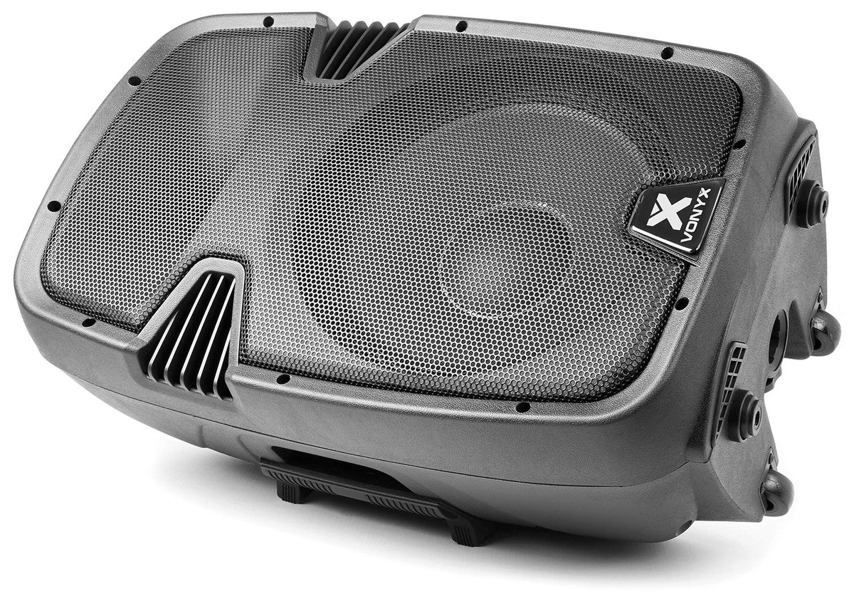 Vonyx SPJ - PA912 - Bafle Móvil activo ABS 12" 2 micros UHF/USB/MP3 - Tempo Shop