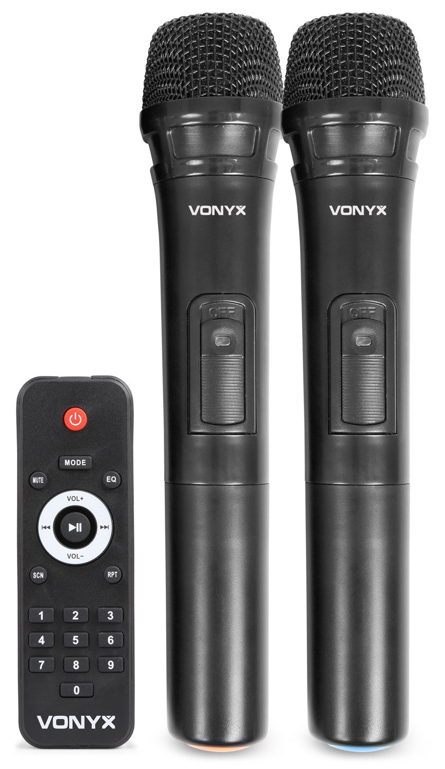 Vonyx SPJ - PA912 - Bafle Móvil activo ABS 12" 2 micros UHF/USB/MP3 - Tempo Shop