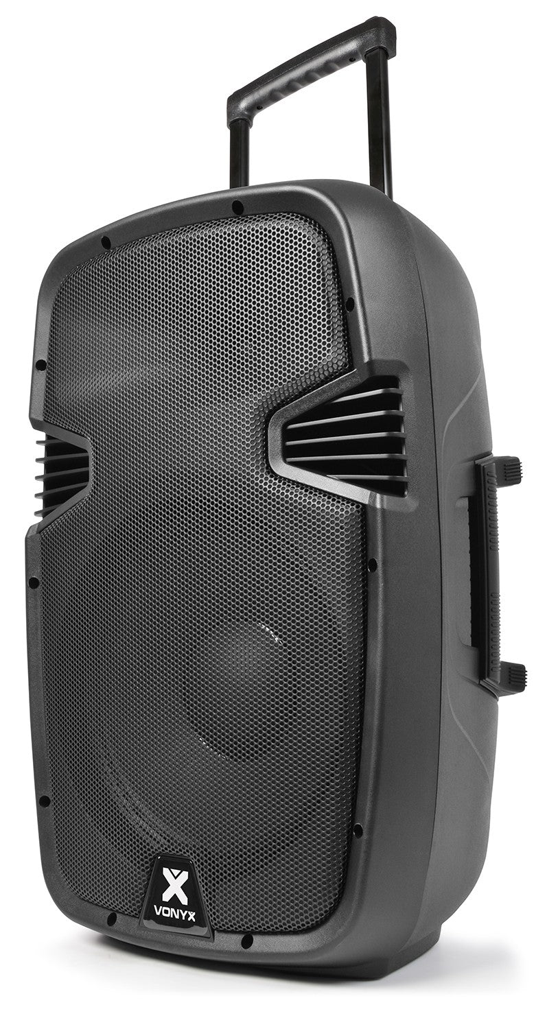 Vonyx SPJ - PA912 - Bafle Móvil activo ABS 12" 2 micros UHF/USB/MP3 - Tempo Shop