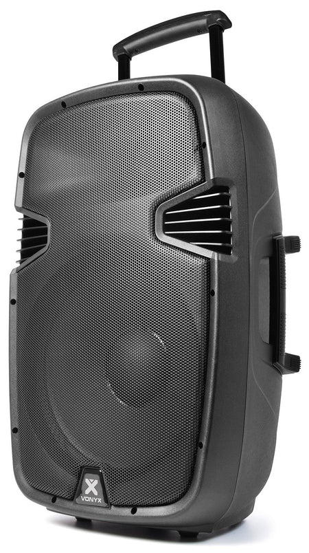 Vonyx SPJ - PA915 - Bafle móvil activo ABS 15" 2 micros UHF/USB/MP3 - Tempo Shop