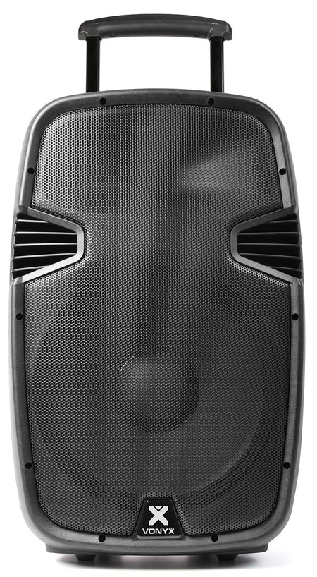 Vonyx SPJ - PA915 - Bafle móvil activo ABS 15" 2 micros UHF/USB/MP3 - Tempo Shop