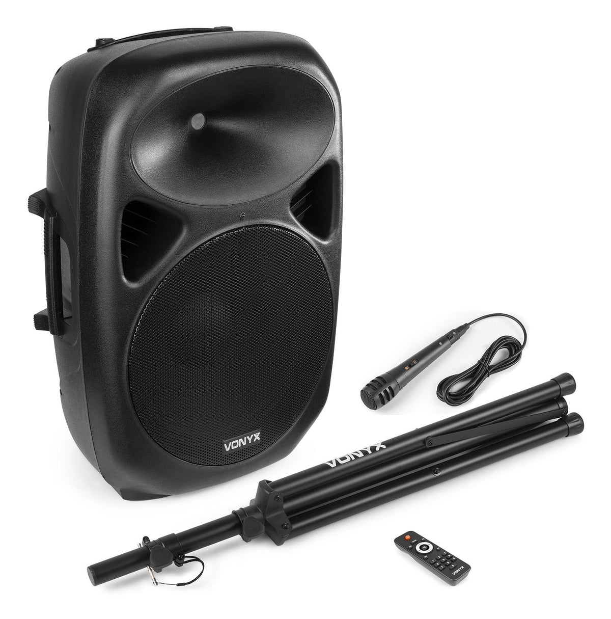 Vonyx SPS15A - Kit de altavoz 15” active con Mp3 y trípode - Tempo Shop