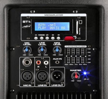 Vonyx SPX - PA9210 - Sistema Portátil de Sonido ABS 2x10" - Tempo Shop