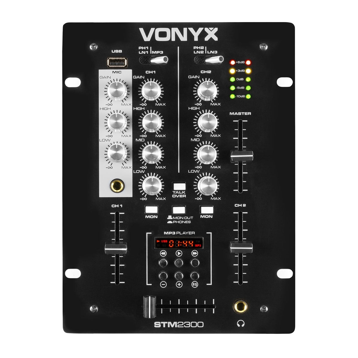 Vonyx STM - 2300 - Mezclador de 2 canales USB/MP3 - Tempo Shop