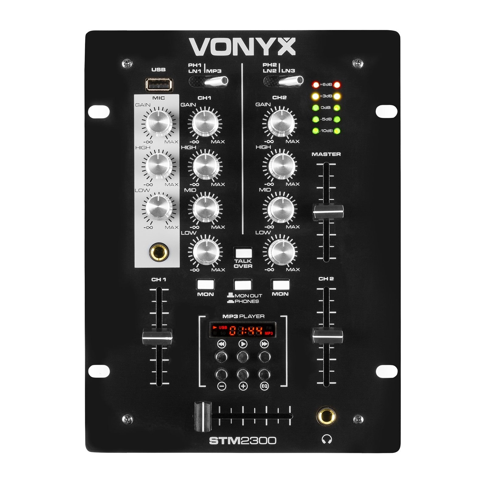 Vonyx STM - 2300 - Mezclador de 2 canales USB/MP3 - Tempo Shop