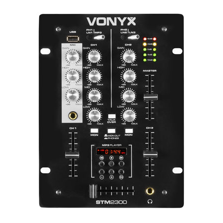 Vonyx STM - 2300 - Mezclador de 2 canales USB/MP3 - Tempo Shop