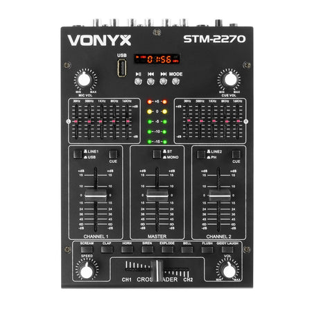 Vonyx STM2270 - Mezclador de 4 Canales con Efectos USB/MP3/BT - Tempo Shop
