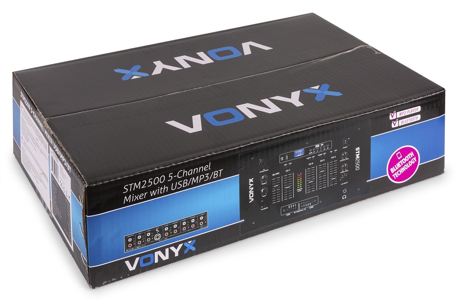 Vonyx STM2500 - Mezclador de 5 canales USB/MP3 con BT - Tempo Shop