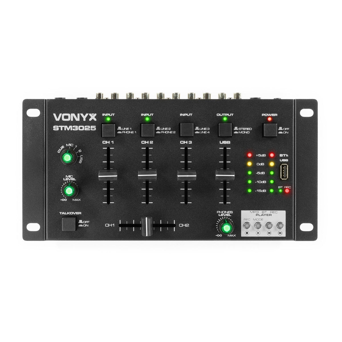 Vonyx STM3025 - Mezclador 7 canales USB MP3 BT - Tempo Shop
