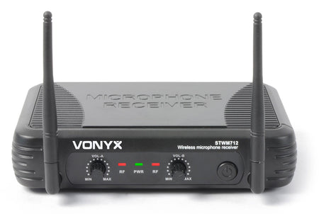 Vonyx STWM712H - Micro Inalámbrico 2 Canales VHF doble cabeza - Tempo Shop
