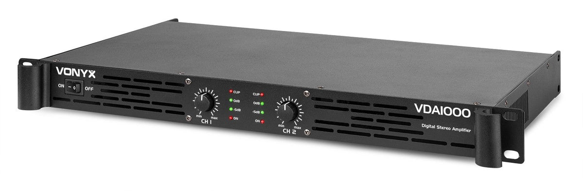 Vonyx VDA1000 - Amplificador PA 1U 2x 500W - Tempo Shop