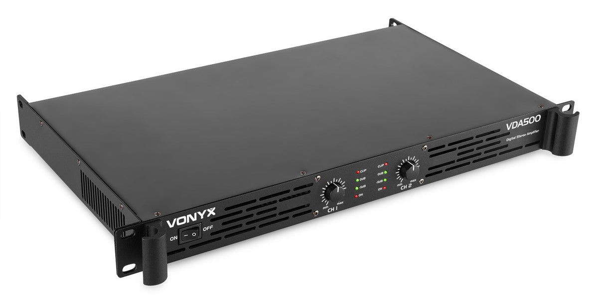 Vonyx VDA500 - Amplificador PA 1U 2x 250W - Tempo Shop