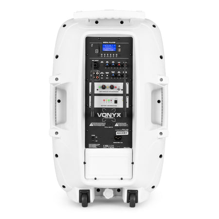 Vonyx Verve46 - Sistema portátil de Sonido 15” edición Blanco - Tempo Shop