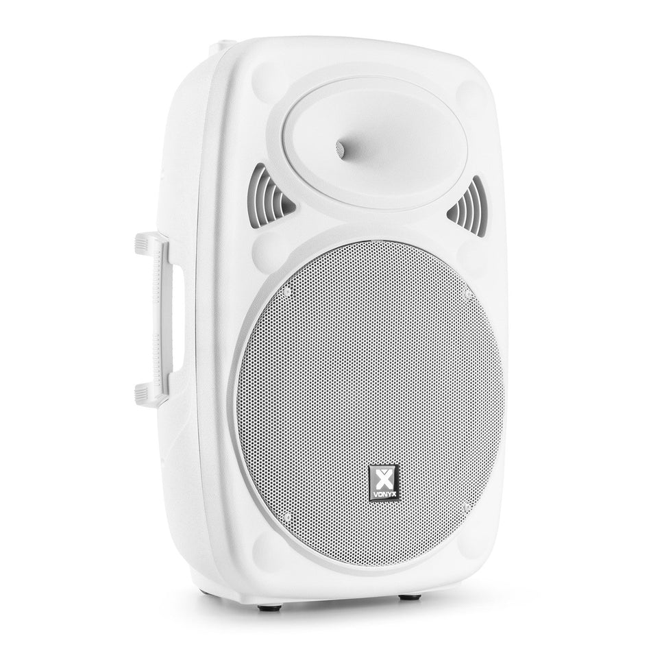 Vonyx Verve46 - Sistema portátil de Sonido 15” edición Blanco - Tempo Shop