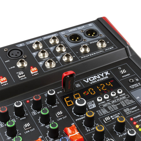 Vonyx VM - KG08 - Mezclador para música 8 canales BT/DSP/USB grabación - Tempo Shop