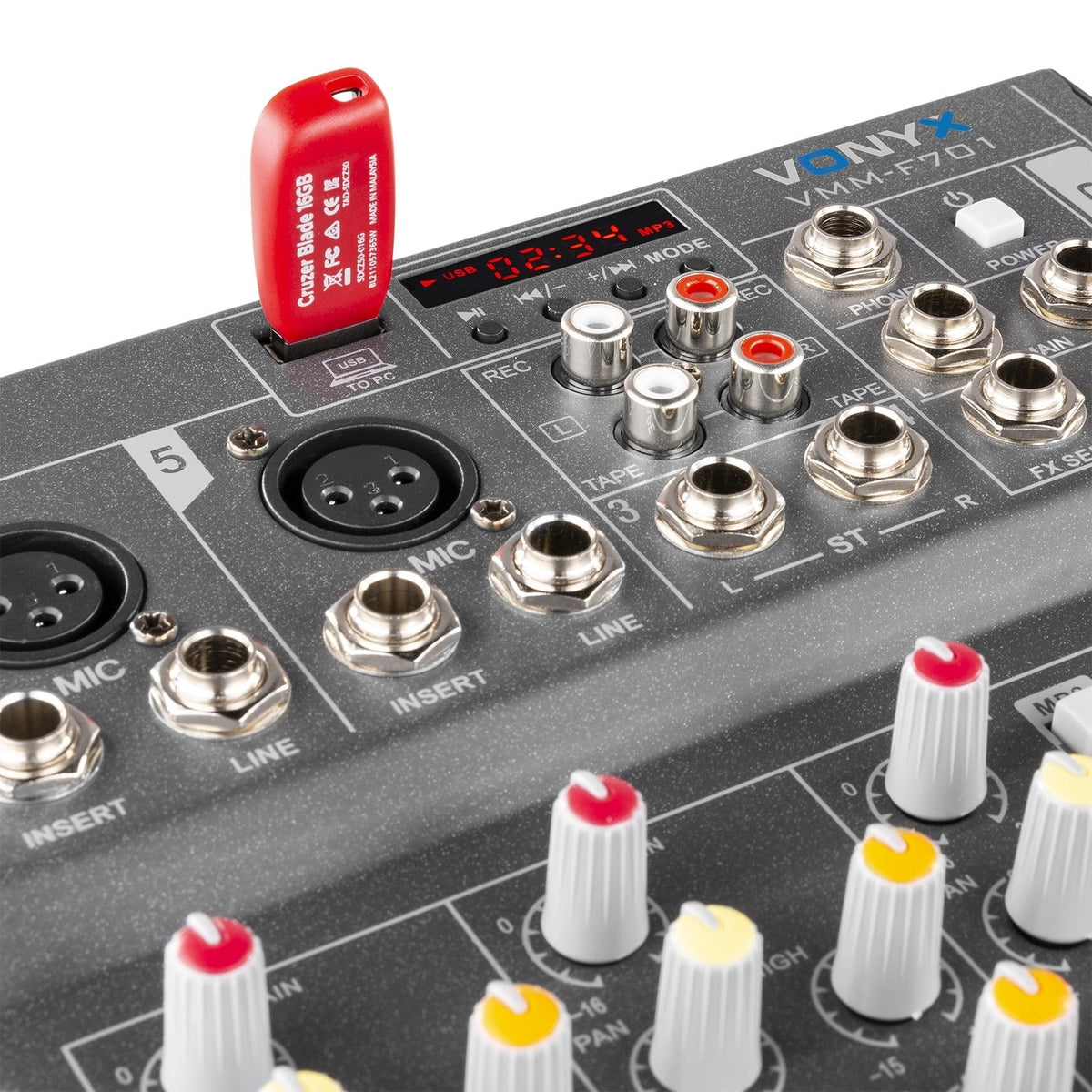 Vonyx VMM - F701 - Mezclador directo 7 canales - Tempo Shop