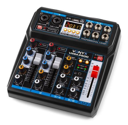 Vonyx VMM - P500 - Mezclador Directo 4 Canales con DSP, USB y reproductor MP3/BT - Tempo Shop