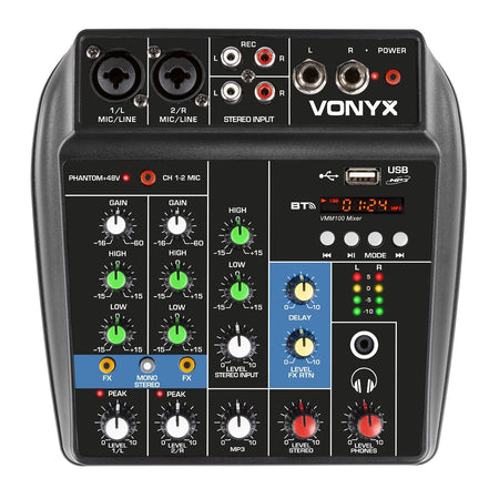 Vonyx VMM100 - Mezclador Audio con USB/BT - Tempo Shop
