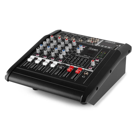 Vonyx AM5A - Mezclador de 5 canales con amplificador DSP/BT/SD/USB/MP3 - Tempo Shop