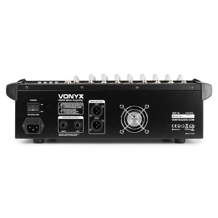 Vonyx AM8A - Mezclador de 8 canales con amplificador DSP/BT/SD/USB/MP3 - Tempo Shop
