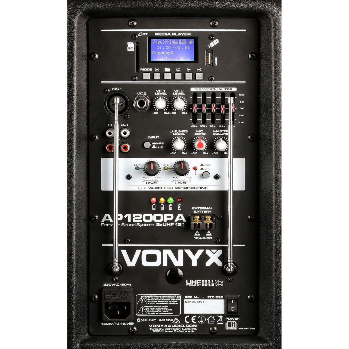 Vonyx AP1200PA - Bafle Portátil 12" - Tempo Shop