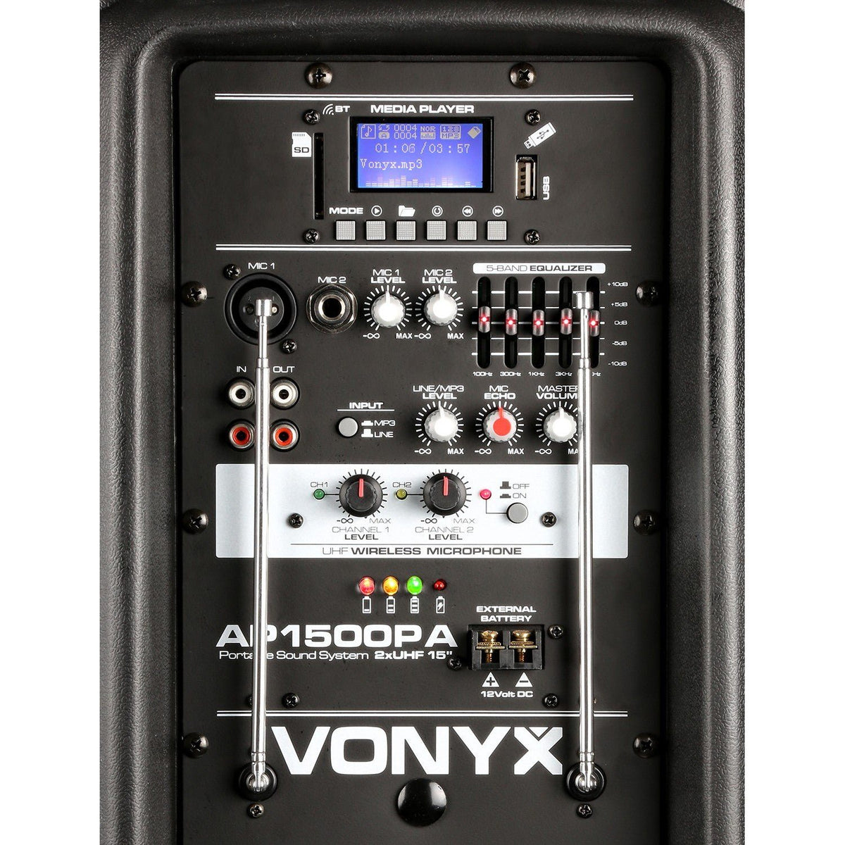 Vonyx AP1500PA - Bafle Portátil 15" - Tempo Shop
