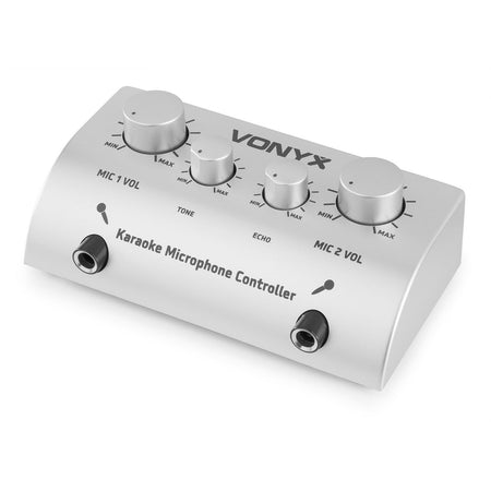 Vonyx AV430 - Controlador micrófonos Karaoke Plata - Tempo Shop
