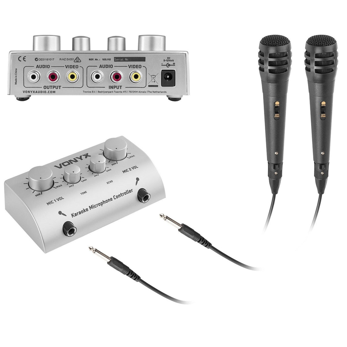 Vonyx AV430 - Controlador micrófonos Karaoke Plata - Tempo Shop