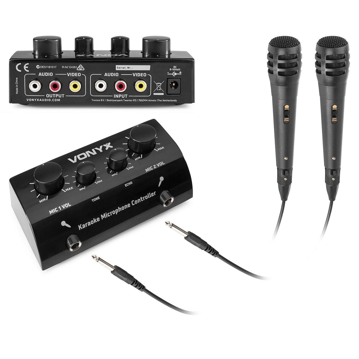 Vonyx AV430B - Controlador micrófonos Karaoke Negro - Tempo Shop