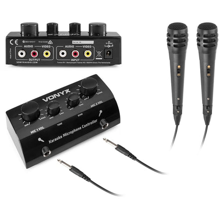 Vonyx AV430B - Controlador micrófonos Karaoke Negro - Tempo Shop