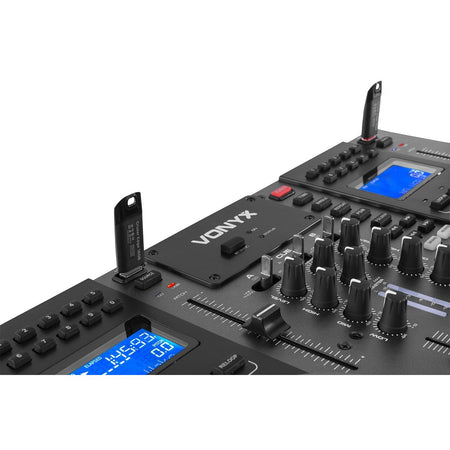 Vonyx CDJ450 - Doble reproductor mezclador sobremesa CD/MP3/USB con BT - Tempo Shop