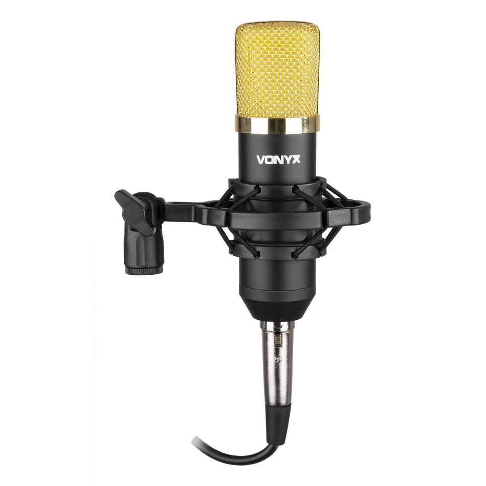 Vonyx CM400 - Micrófono de estudio de condensador negro/oro - Tempo Shop