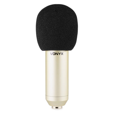 Vonyx CM400C - Micrófono de estudio de condensador Champán - Tempo Shop