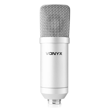 Vonyx CMS300S - Micrófono de estudio Set USB Plata - Tempo Shop