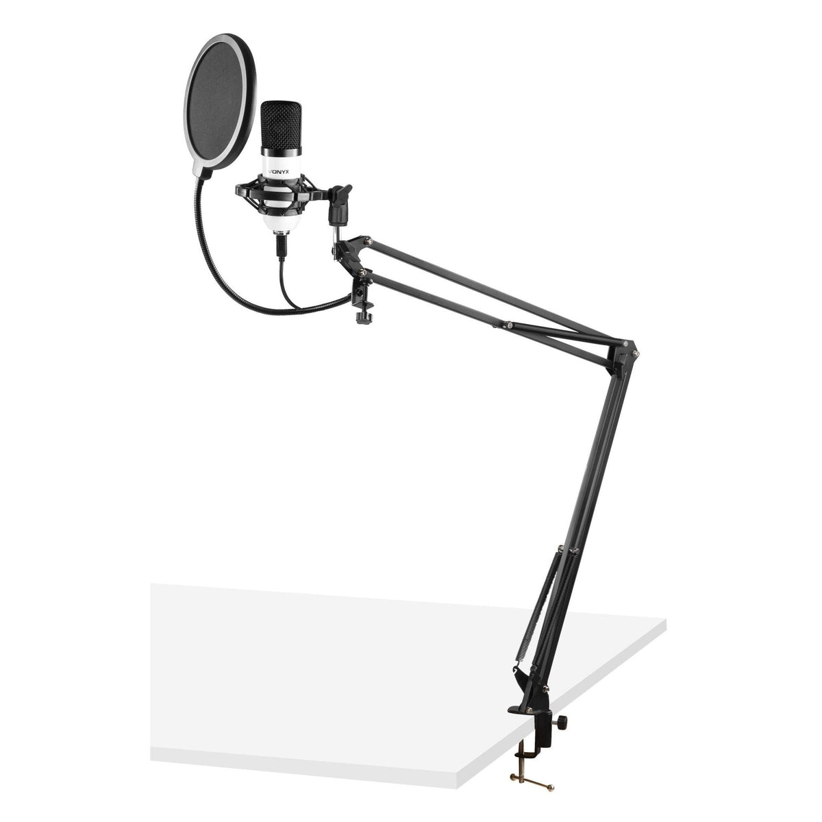 Vonyx CMS300W - Micrófono de estudio Set USB Blanco - Tempo Shop