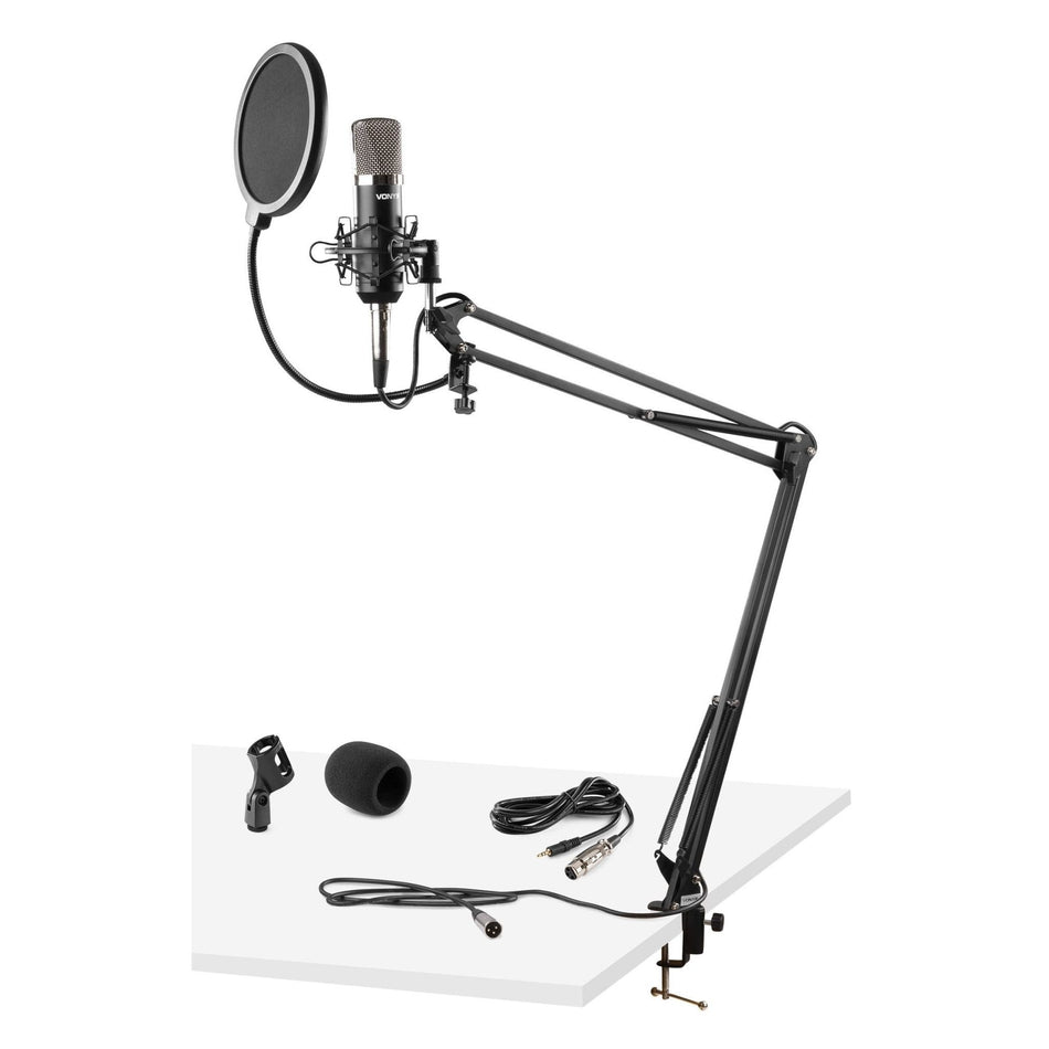 Vonyx CMS400 - Conjunto Estudio / Micro de condensador con soporte y paravientos - Tempo Shop
