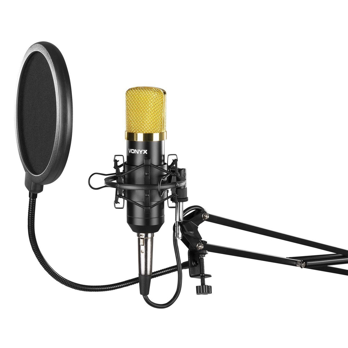 Vonyx CMS400B - Conjunto Estudio / Micro de condensador con soporte y paravientos - Tempo Shop