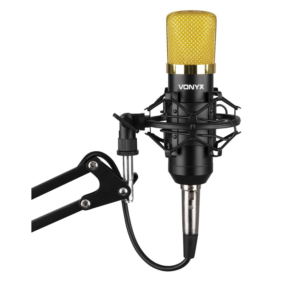 Vonyx CMS400B - Conjunto Estudio / Micro de condensador con soporte y paravientos - Tempo Shop
